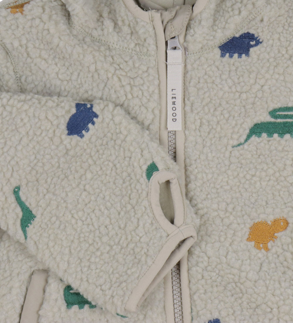 Liewood Fleecejakke m. Ører - Mara - Dinosaur/Mist Embroidery