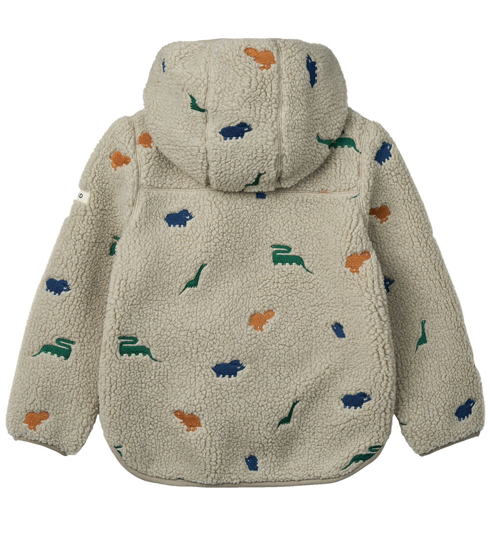 Liewood Fleecejakke - Mara - Dinosaur/Mist Embroidery