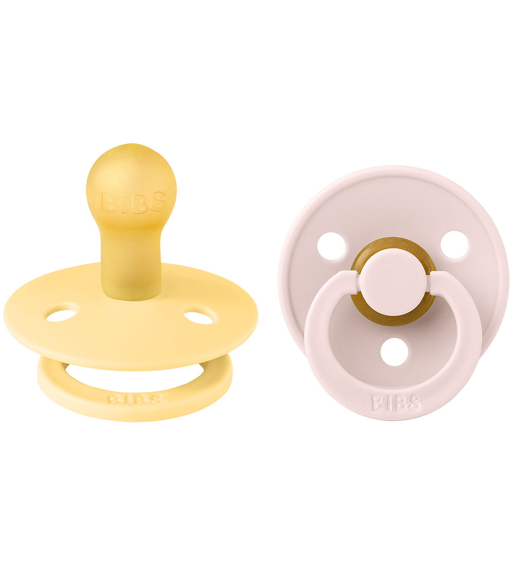 Bibs Colour sutter - Str. 1 - 2-pak - Rund - Pale Butter/Petal