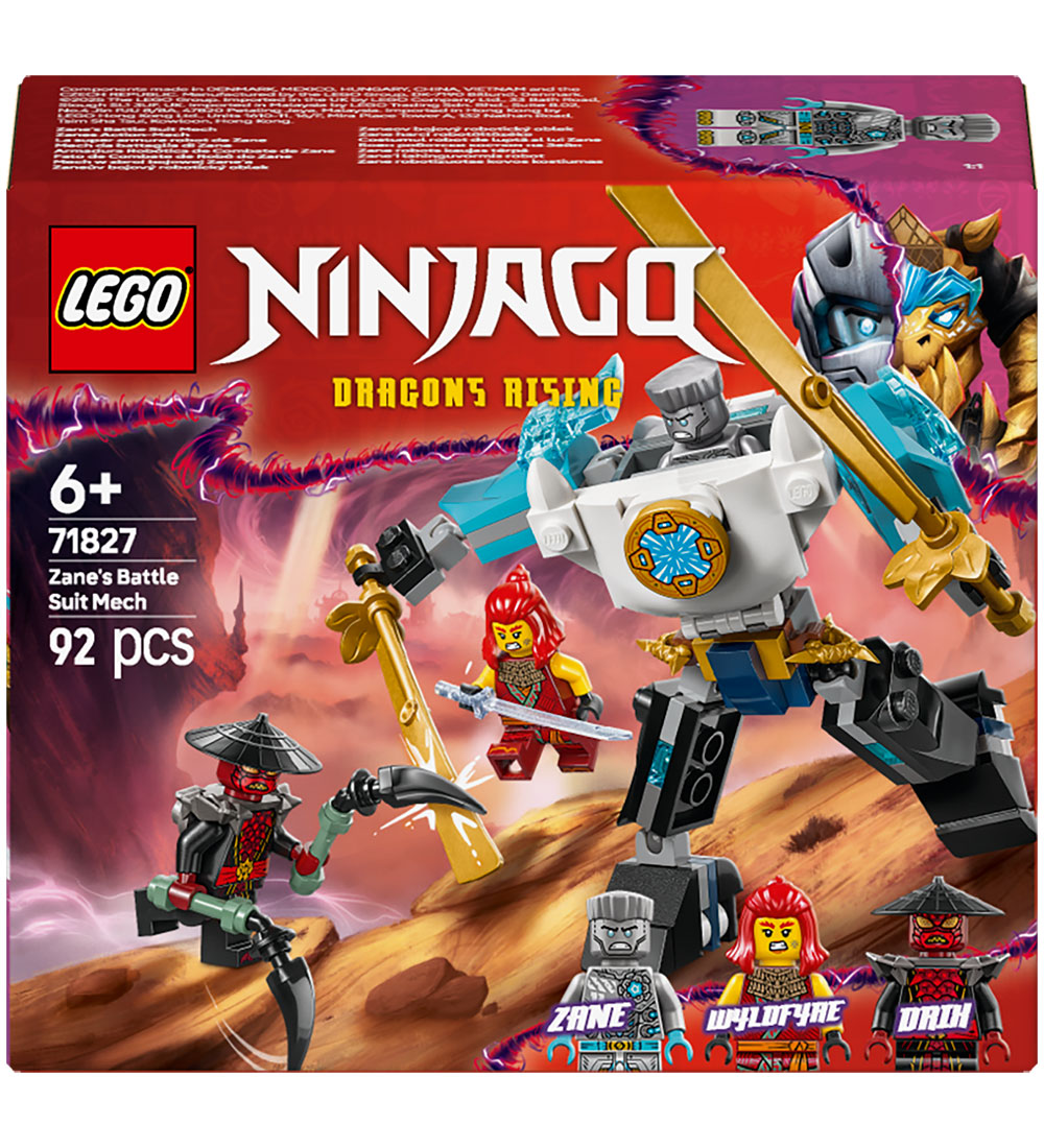 LEGO® Ninjago - Zanes Kampdragt-merch 71827 - 92 Dele