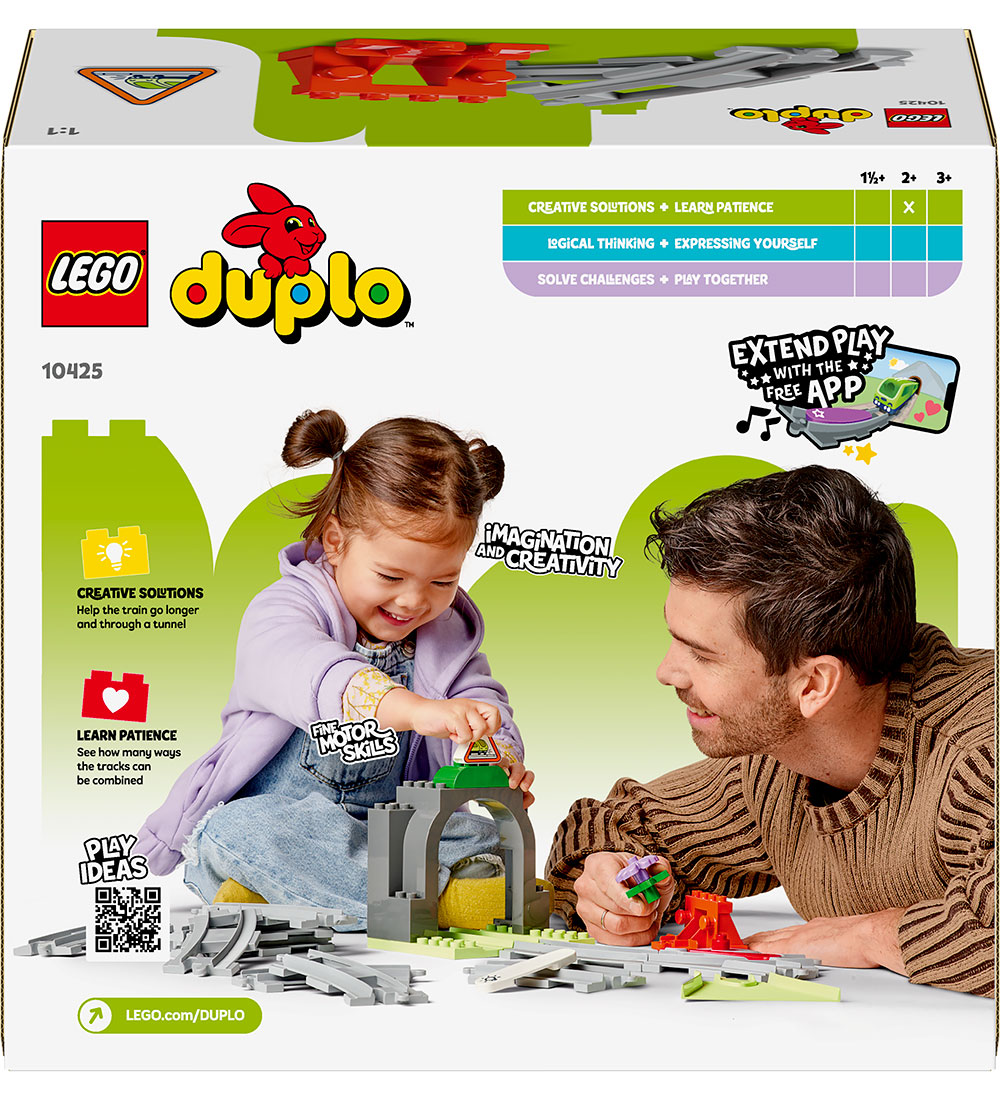 LEGO® DUPLO - Togtunnel Og Spor Udvidelsessæt 10425 - 20 Dele