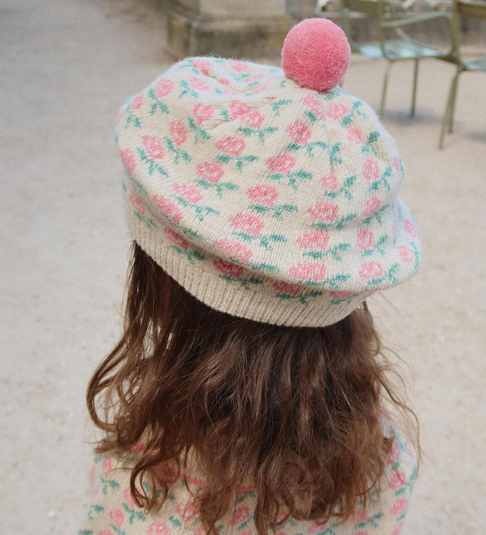 Konges Sløjd Hue - Beret - Strik - Uld/Akryl - Belou - Rose