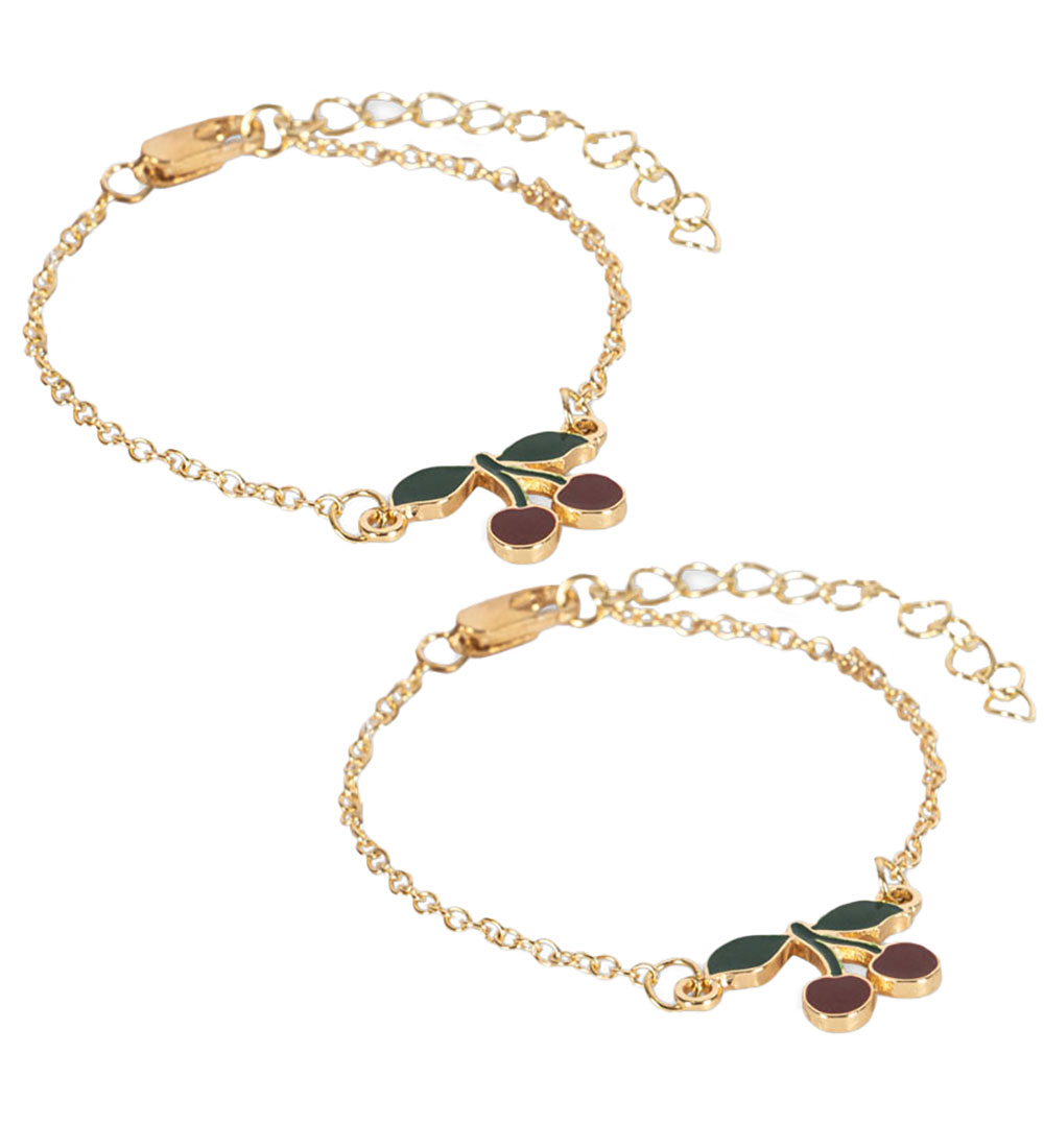 Konges Sløjd Armbånd - 2-pak - Cherry Bestie - Guld