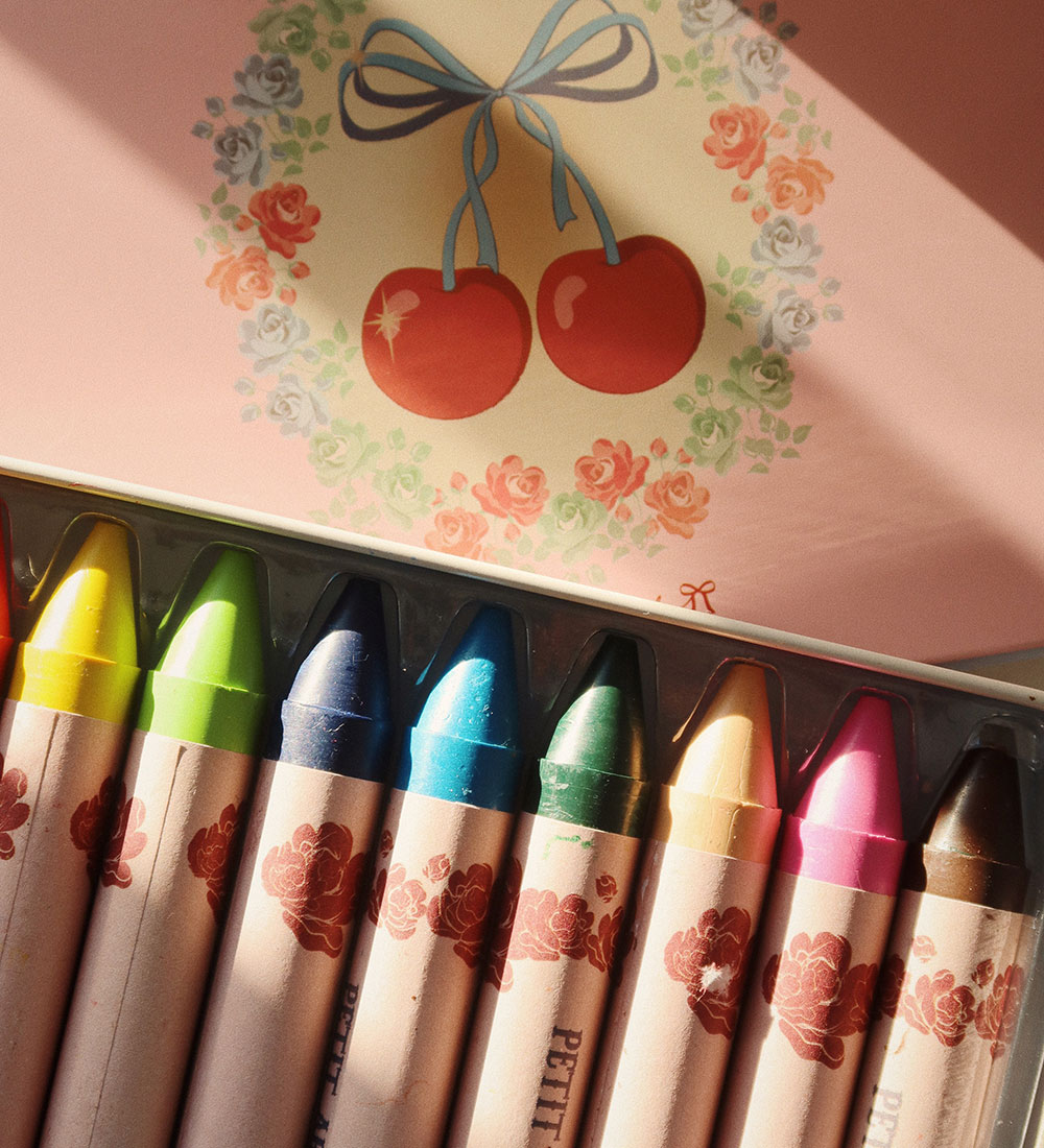 Konges Sløjd Farvekridt - 10-pak - Crayons Bees Wax - Cherry Bow