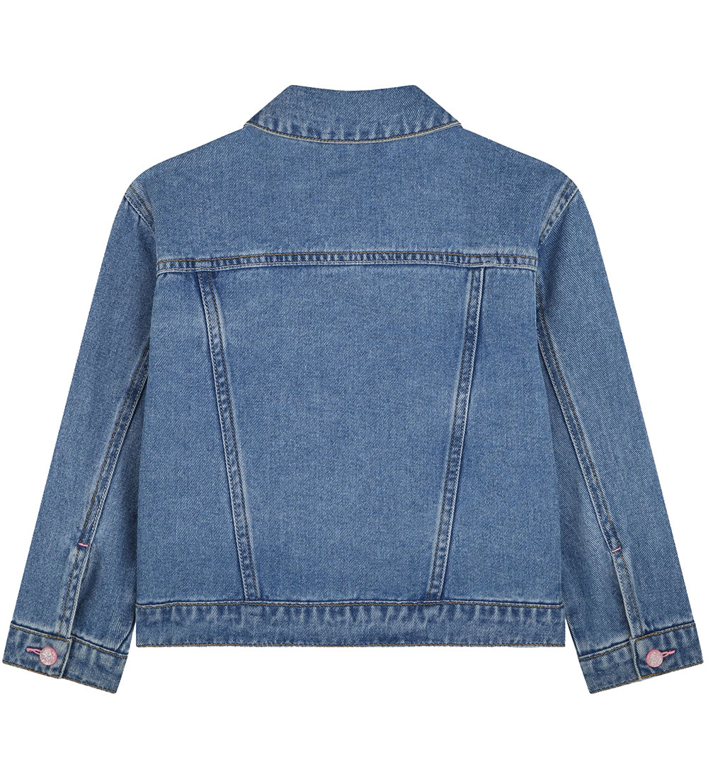 Billieblush Denimjakke - Double Stone/Brush m. Pailletter