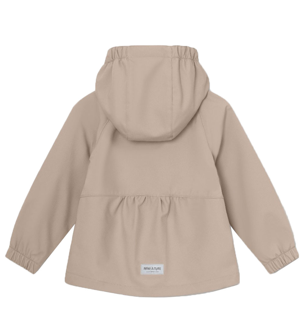 Mini A Ture Softshelljakke m. Fleece - MatBriddi - Sesame