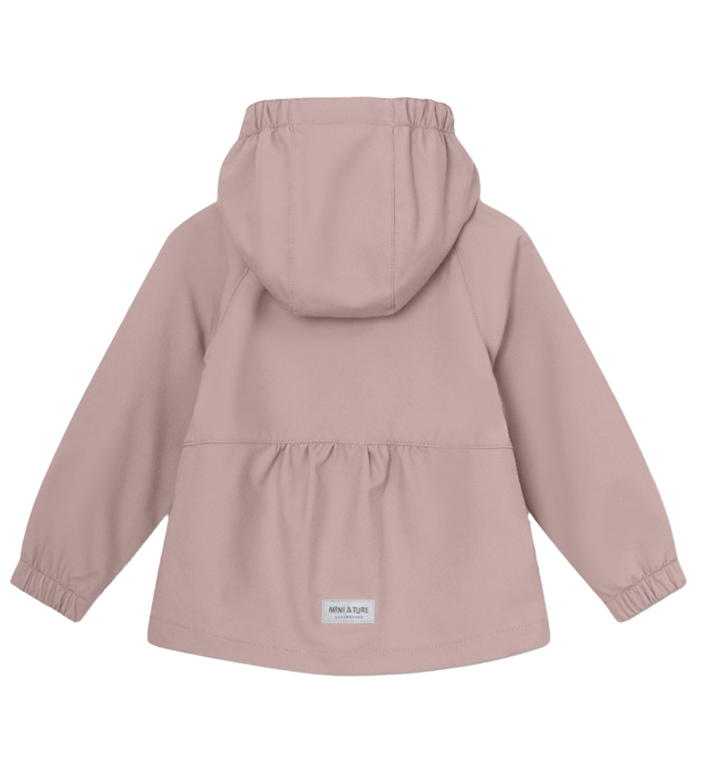 Mini A Ture Softshelljakke m. Fleece - MatBriddi - Cloudy Rose