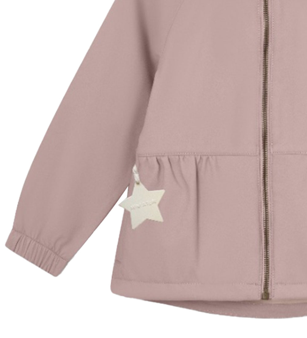 Mini A Ture Softshelljakke m. Fleece - MatBriddi - Cloudy Rose