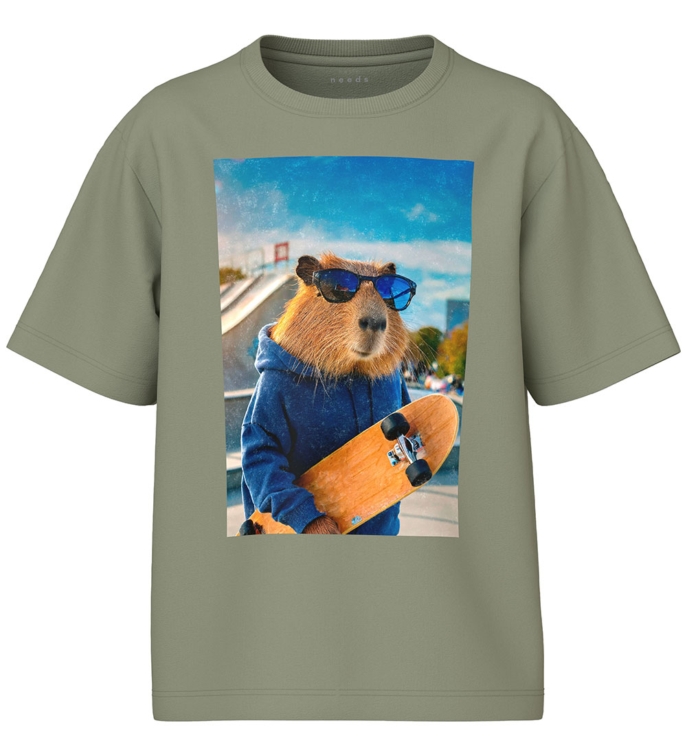 Name It T-shirt - NkmVoto - 2-pak - Tea/Bright White
