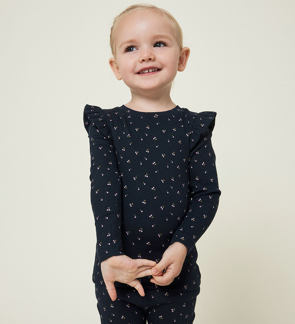 Name It Bluse - Rib -NmfBabeth - Navy Blazer