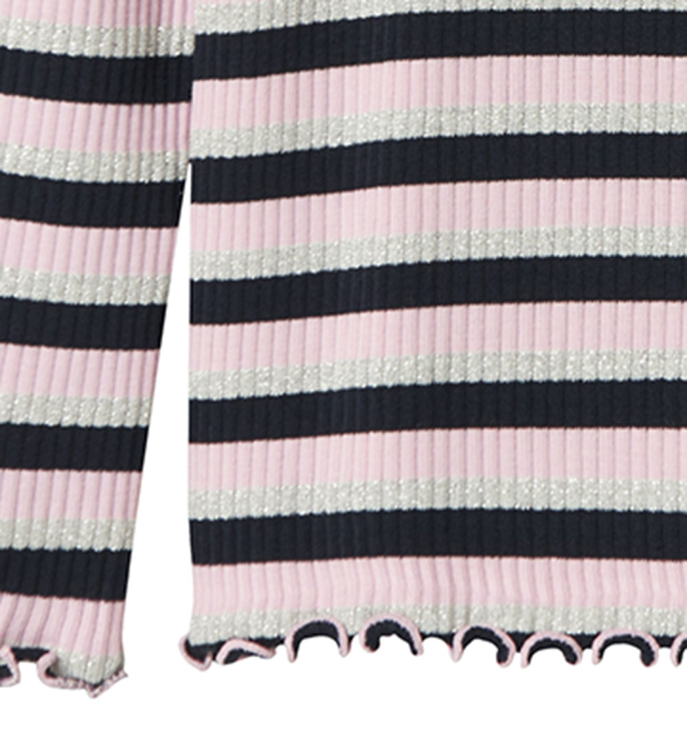 Name It Bluse - Rib - NmfBalisa - Dark Sapphire m. Striber/Glimm