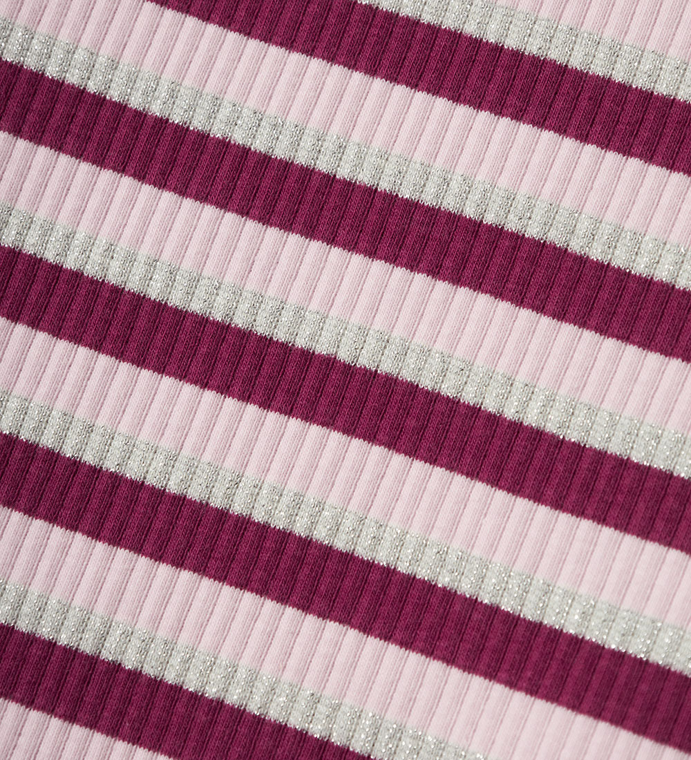 Name It Bluse - Rib - NmfBalisa - Boysenberry m. Striber/Glimmer