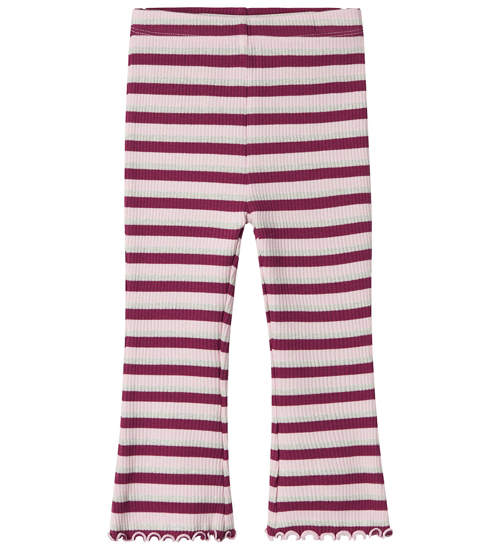 Name It Bukser - Rib - NmfBalisa - Boysenberry m. Striber/Glimme