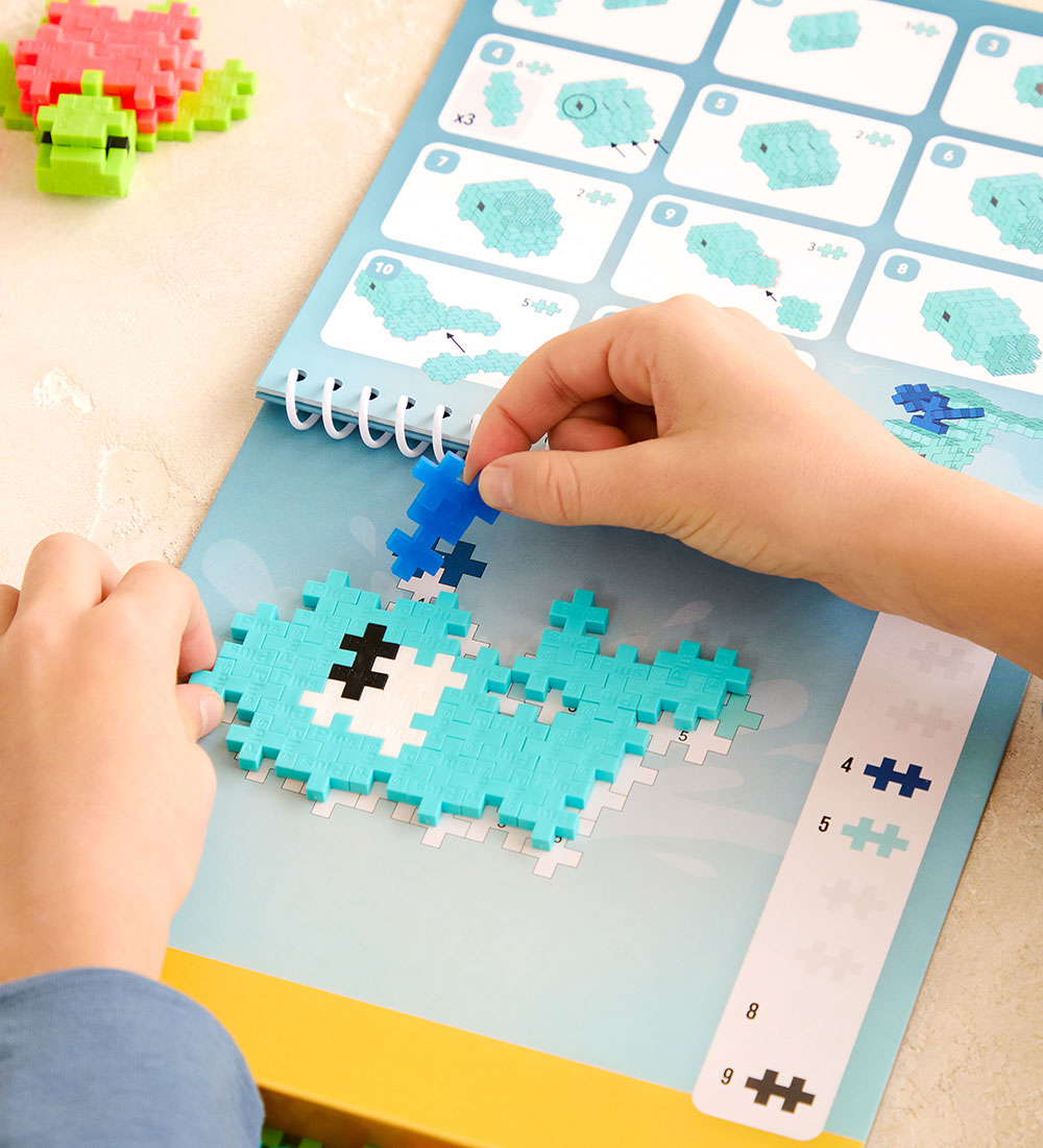 Plus-Plus Aktivitetssæt - Puzzle By Number - 125 stk. - Havet