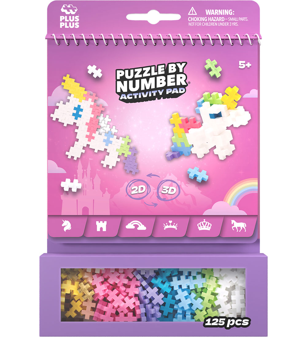 Plus-Plus Aktivitetssæt - Puzzle By Number - 125 stk. - Eventyr