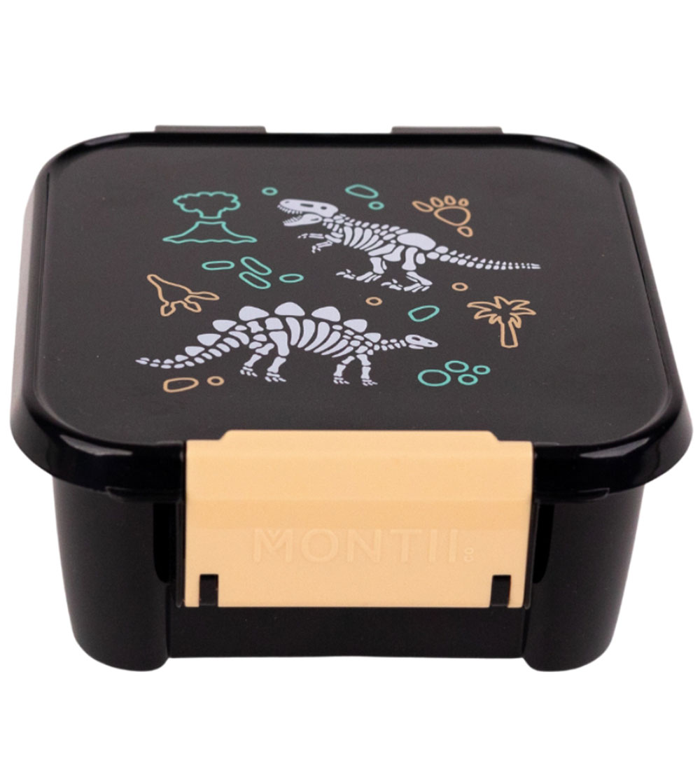 MontiiCo Snackboks m. 3 Rum - Bento Two - 500 ml - Dinosaur Land