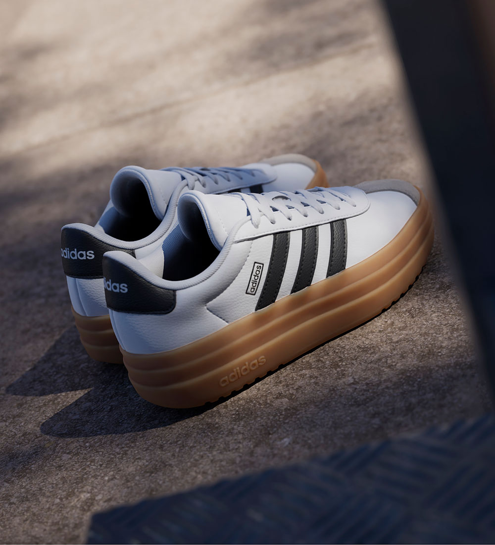 adidas Performance Sko - VL Court Bold J - Ftwwht/Cblack/Wonbe