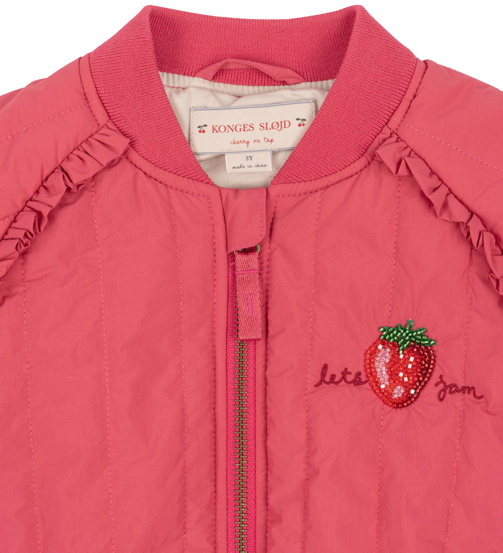 Konges Sløjd Termojakke - Juno Sparkle Bomber - Raspberry Wine m