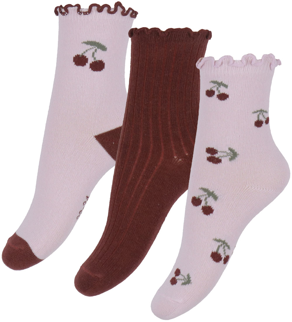 Name It Strømper - Rib - 3-pak - NmfBitta - Winsome Orchid/Elder