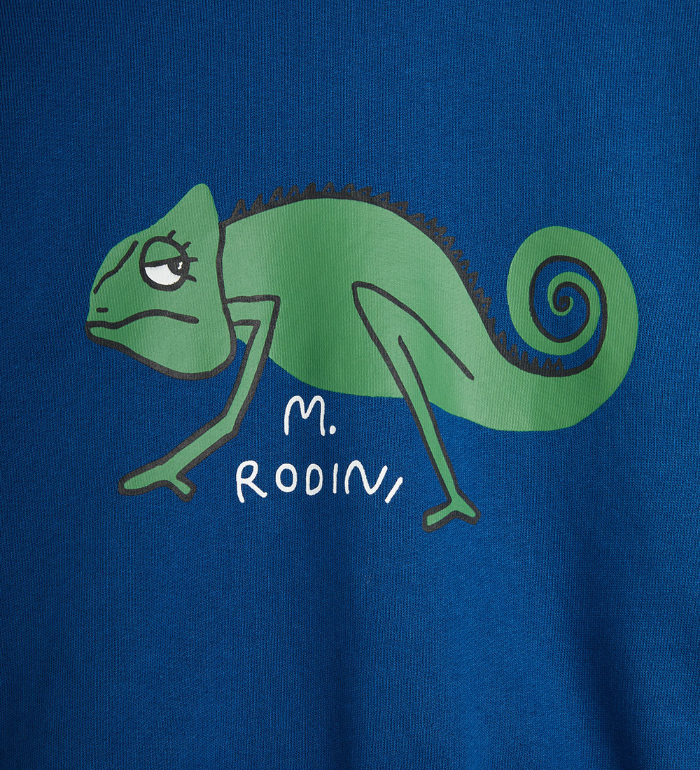 Mini Rodini Sweatshirt - Lizard - Blå