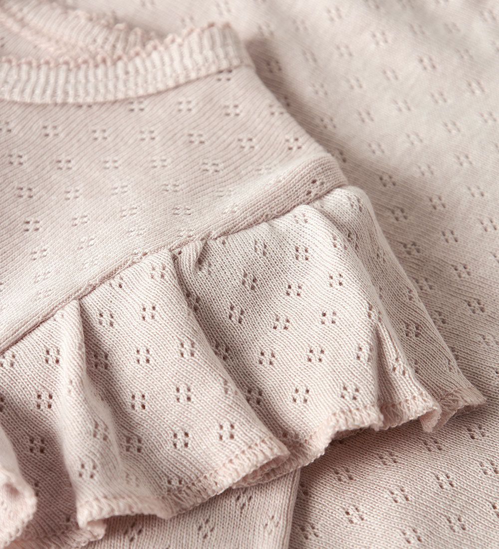 Lil' Atelier Bluse - NmfRachel - Peach Whip m. Hulmønster