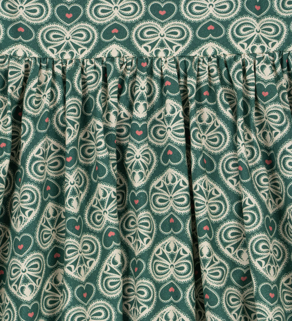 Konges Sløjd Kjole - Coeur Lace - Lacy Green m. Print