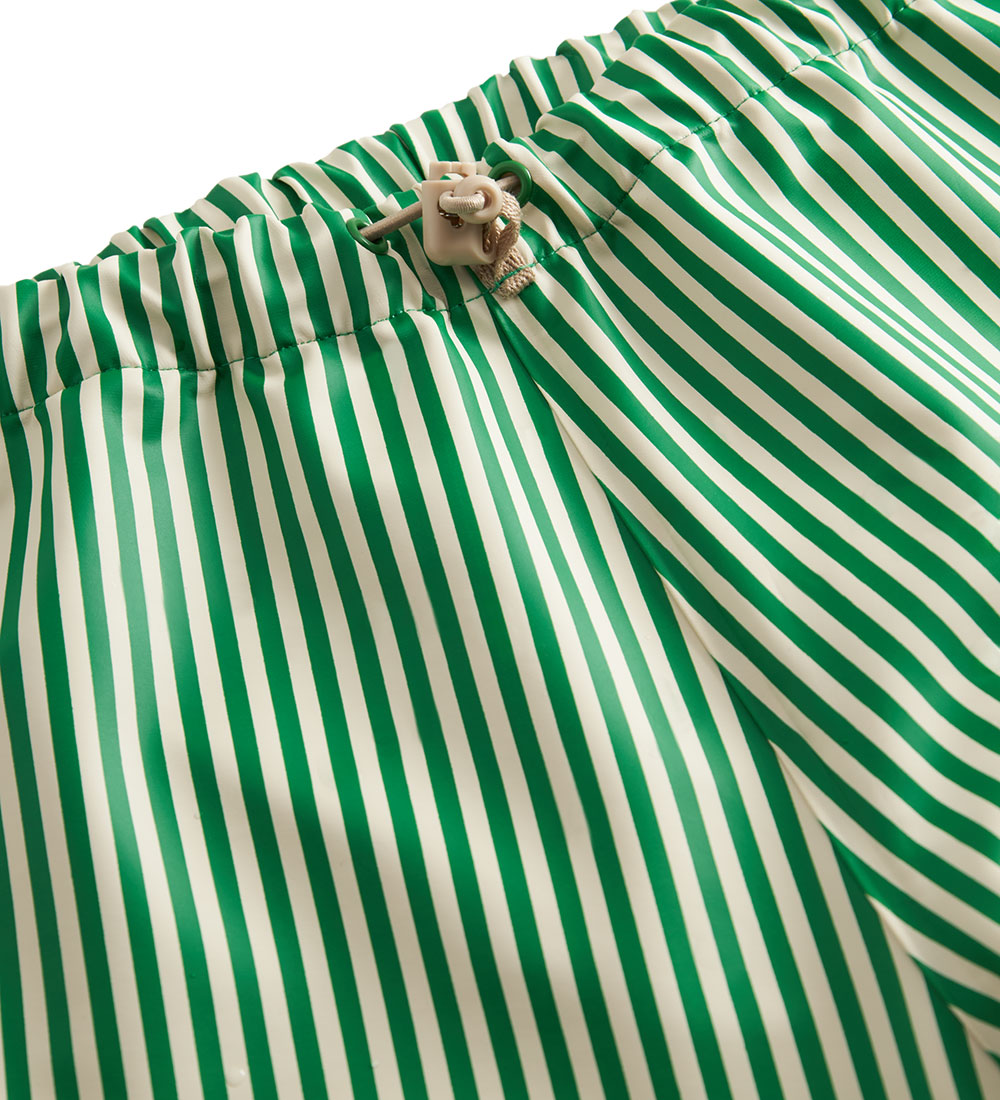 MarMar Regnbukser - PU - Olaf - Green Stripes