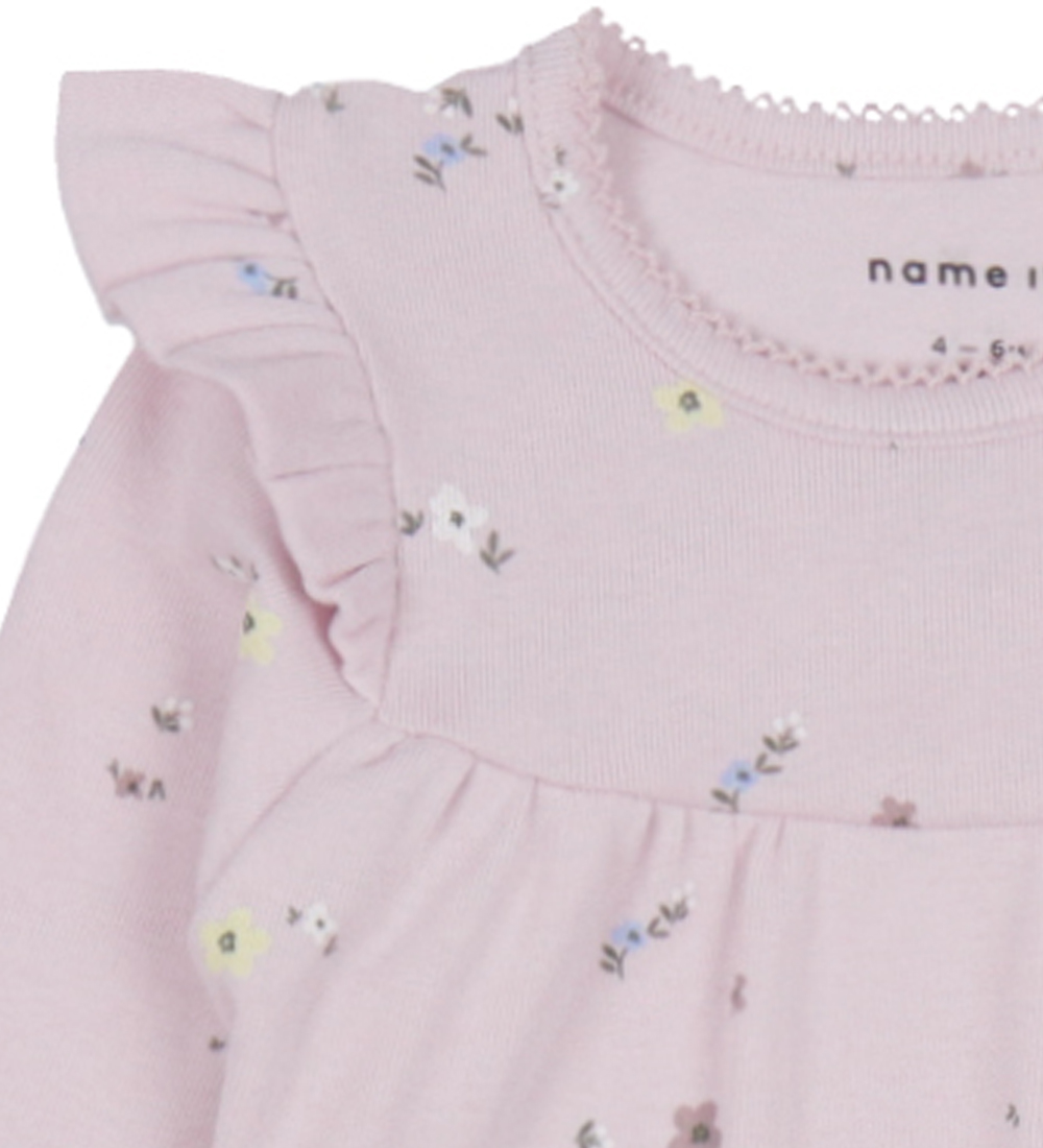 Name It Body l/æ - NbfDisse - Light Lilac m. Blomster