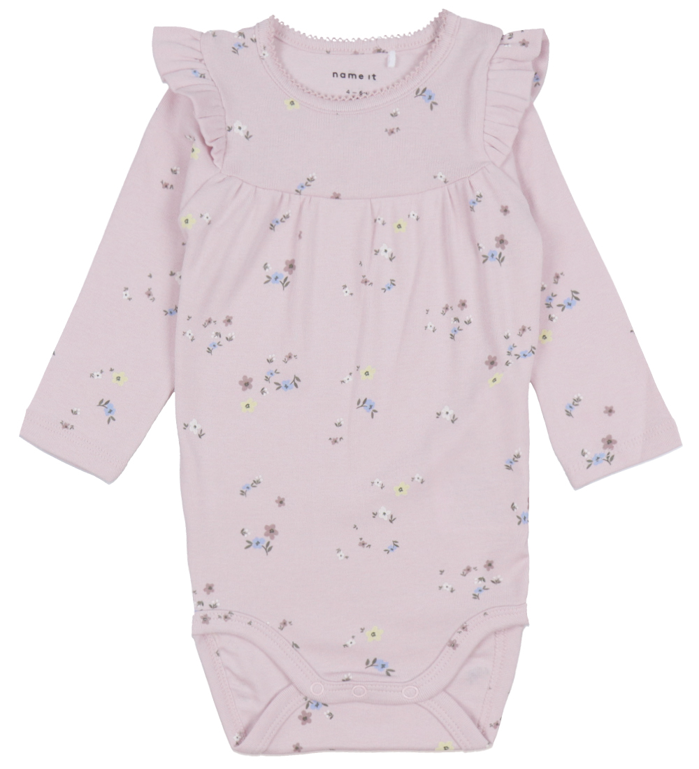 Name It Body l/æ - NbfDisse - Light Lilac m. Blomster