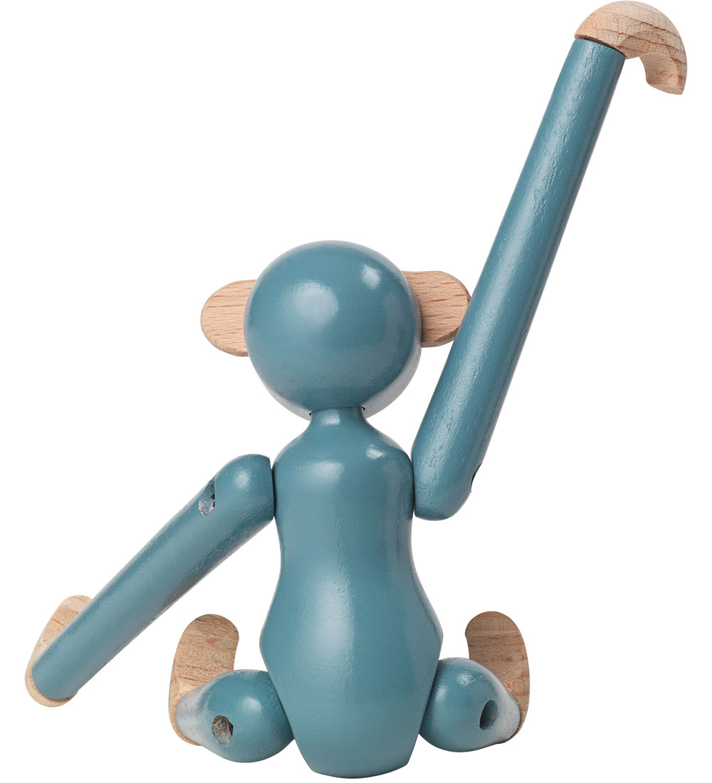 Kaj Bojesen Træfigur - Abe - Mini - Vintage Blå