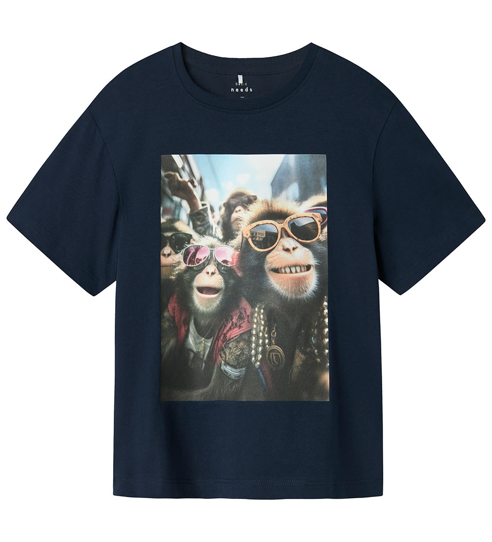 Name It T-shirt - NkmVoto - Navy Blazer/Monkeys