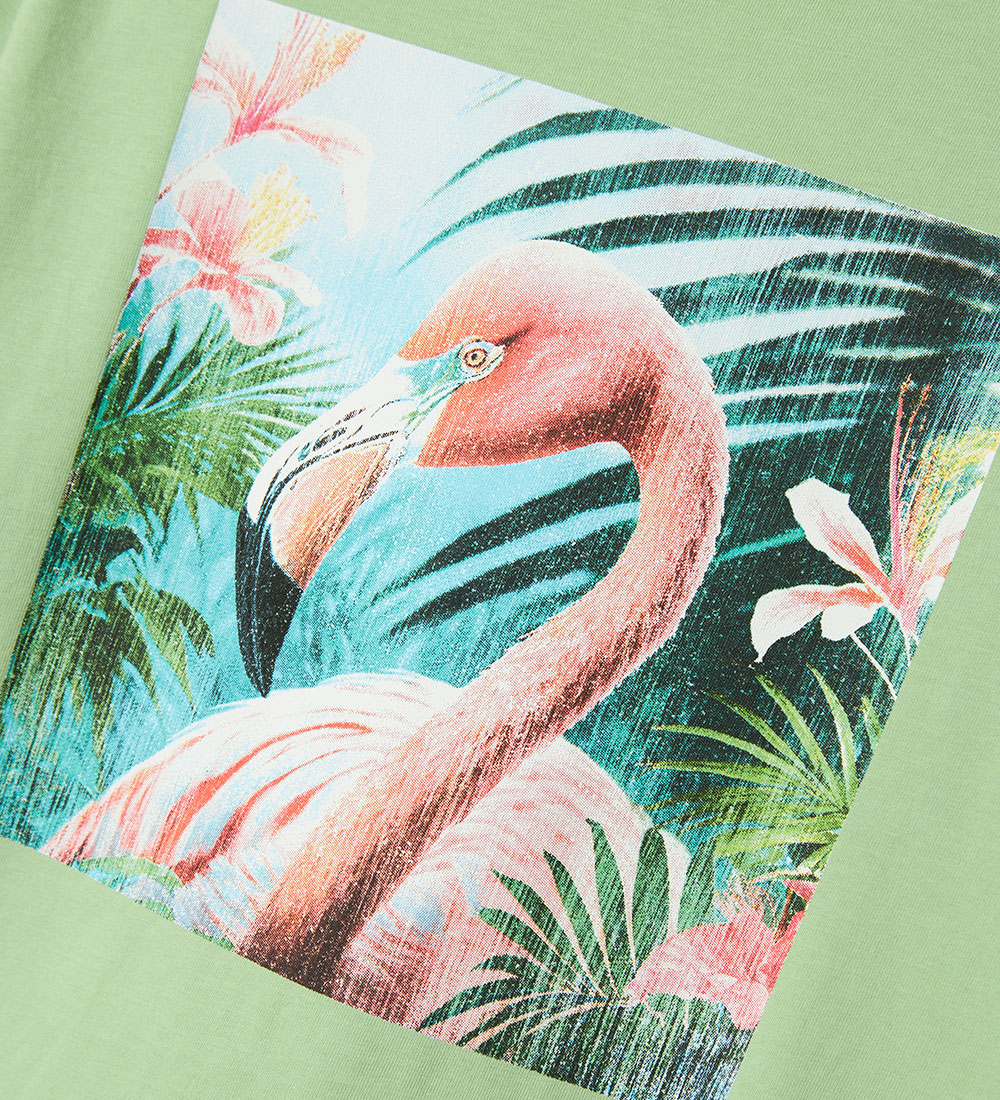 Name It T-shirt - NkfVotea - Arcadian Green/Flamingo