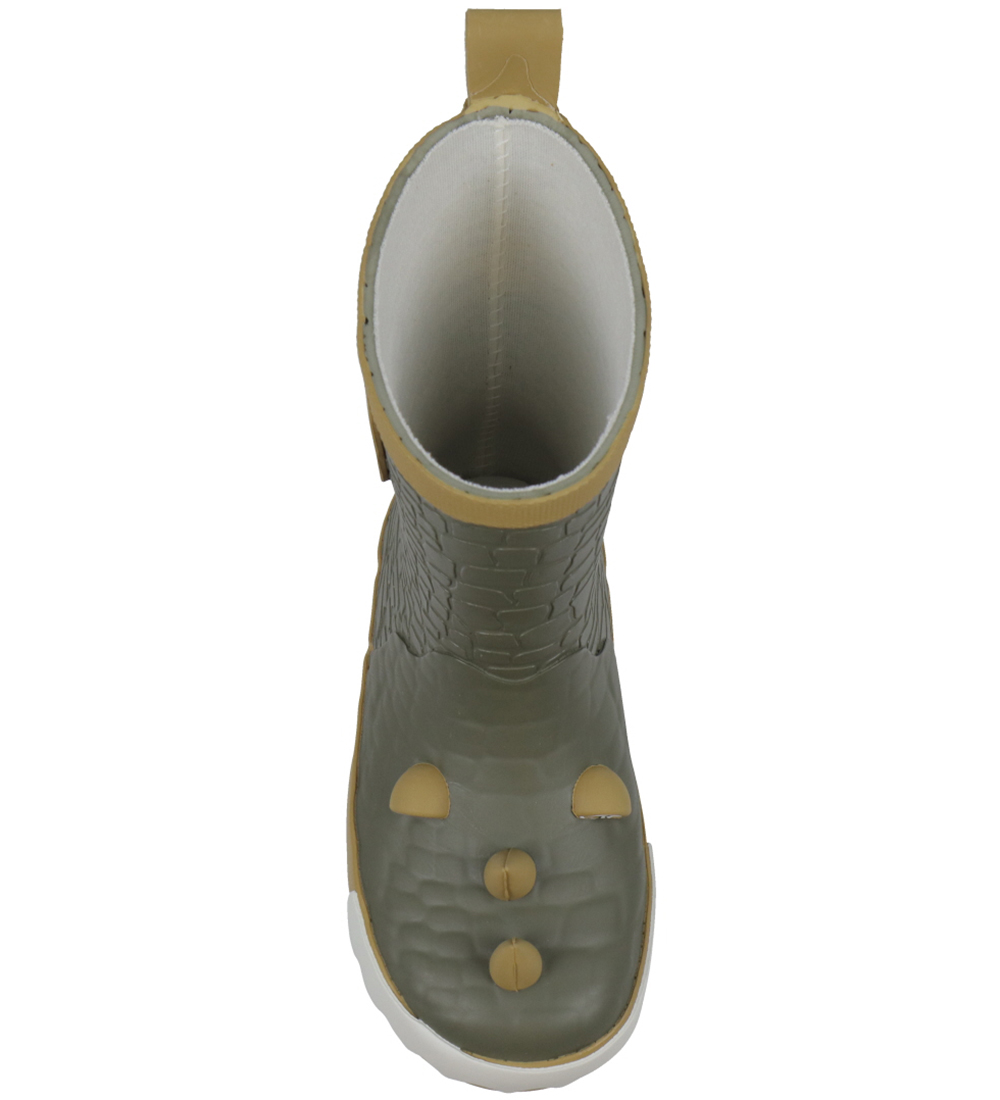Mikk-Line Gummistøvler- 3D Dragon Wellies - Dusty Olive