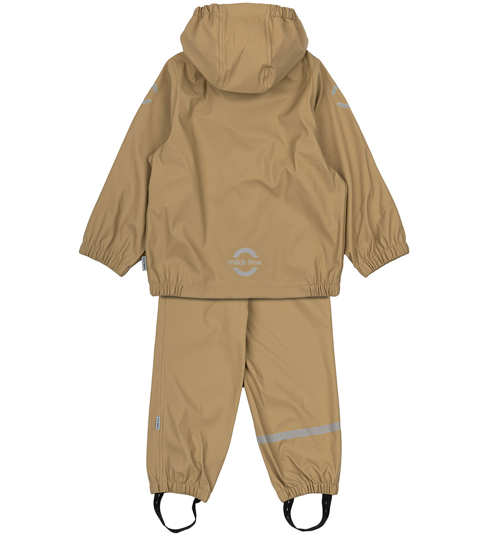 Mikk-Line Regntøj m. Seler - PU - Recycled - Kelp
