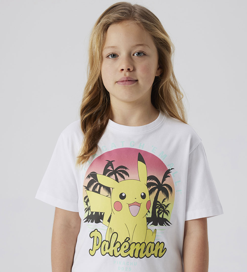 Name It T-Shirt - NkfFami - Pokemon - Bright White