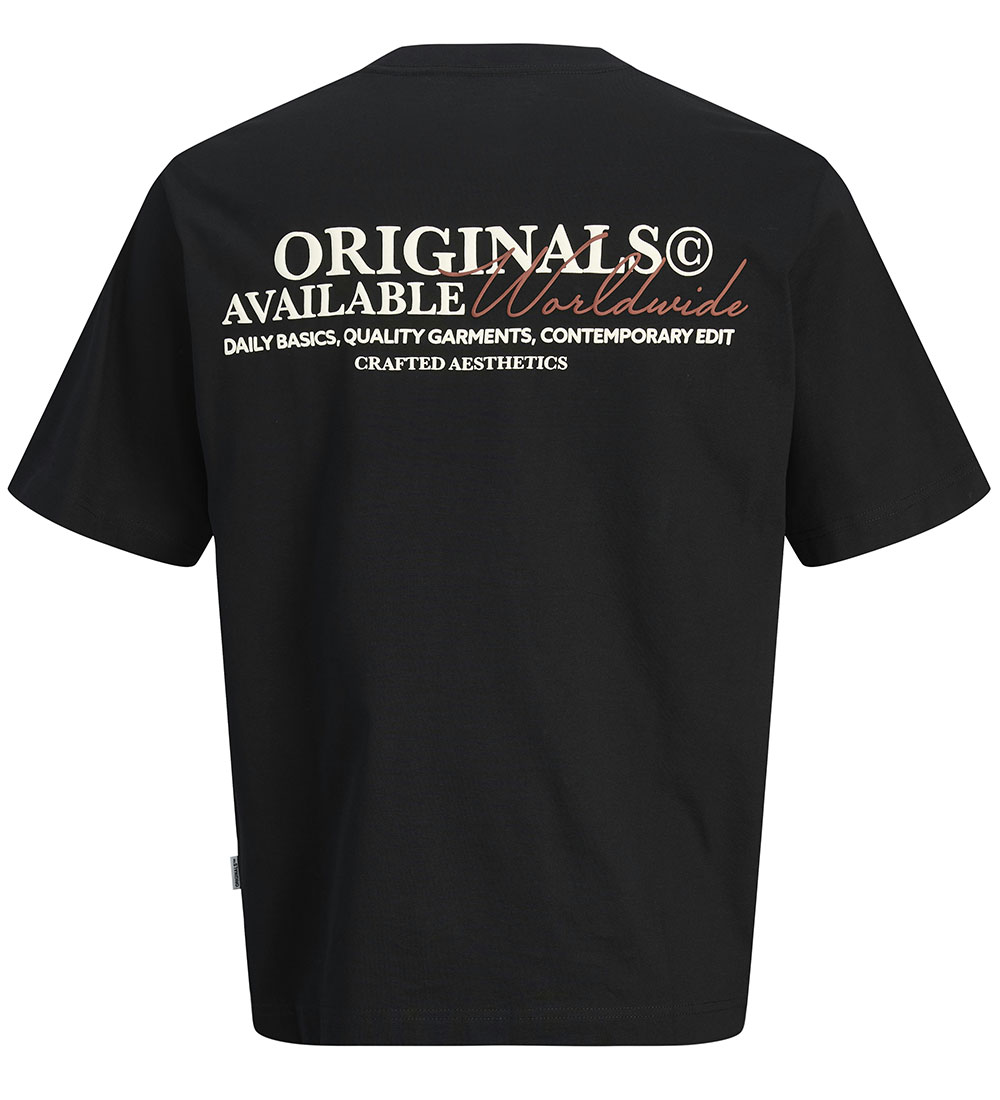 Jack & Jones T-shirt - JorIslington - Sort m. Print
