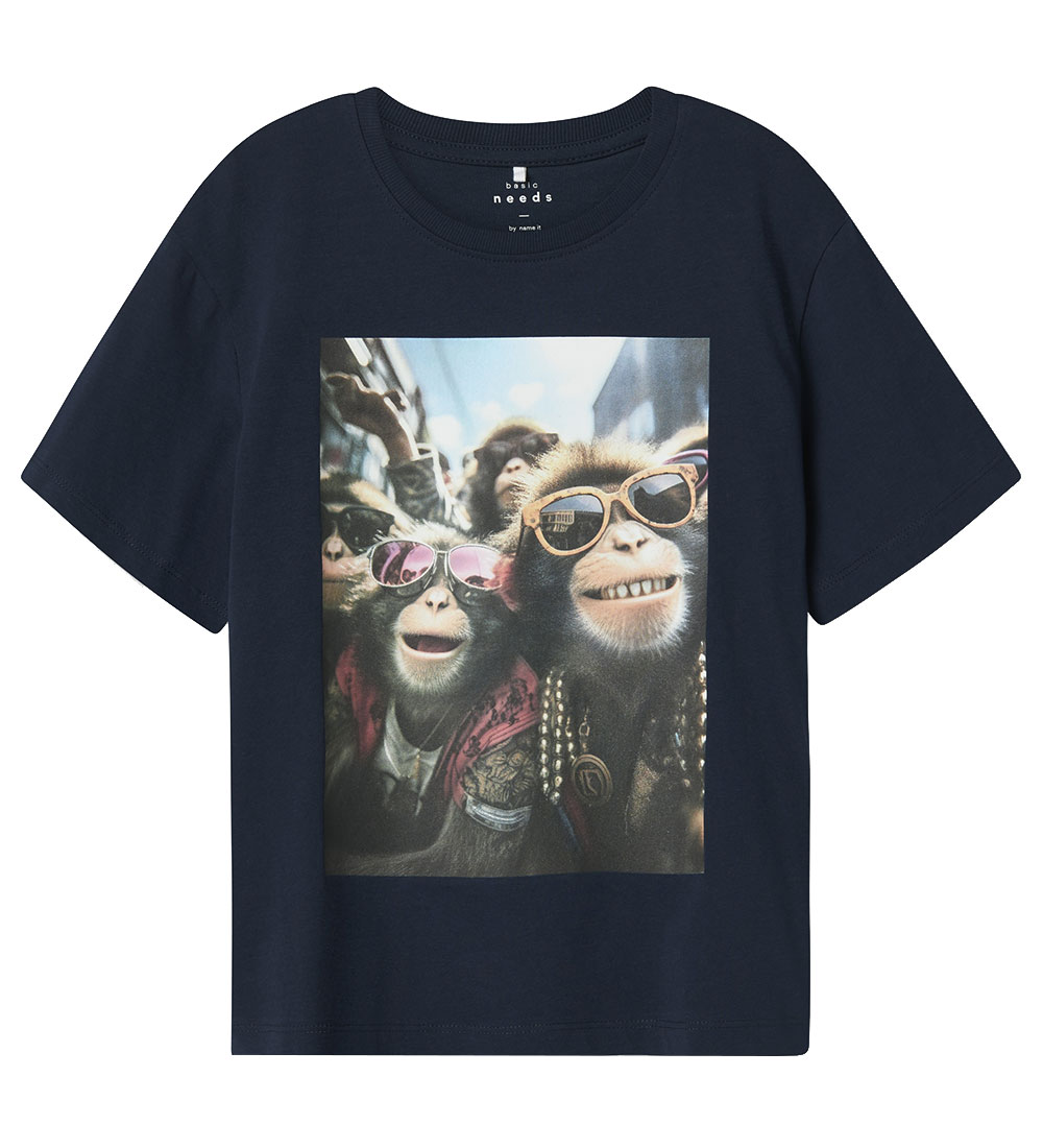 Name It T-shirt - 2-pak - NkmVoto - Celestial Blue/Navy Blazer m