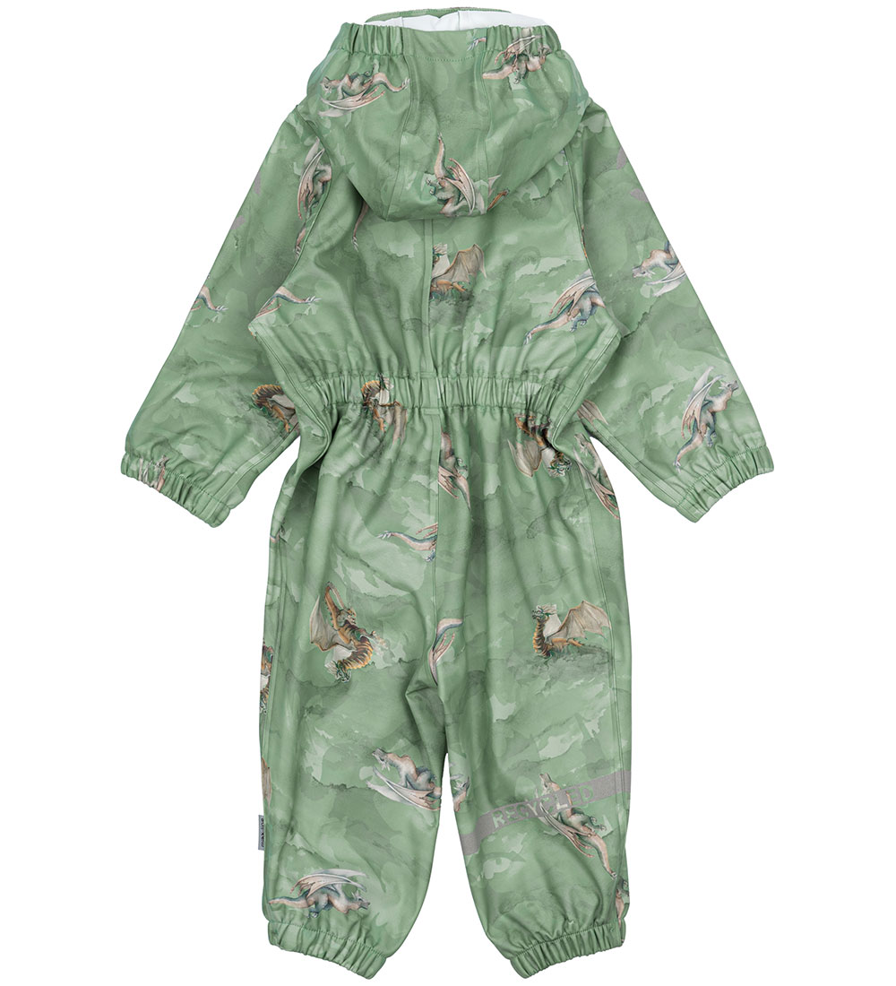 Mikk-Line Regntøj - PU - Recycled - Green Bay m. Drager