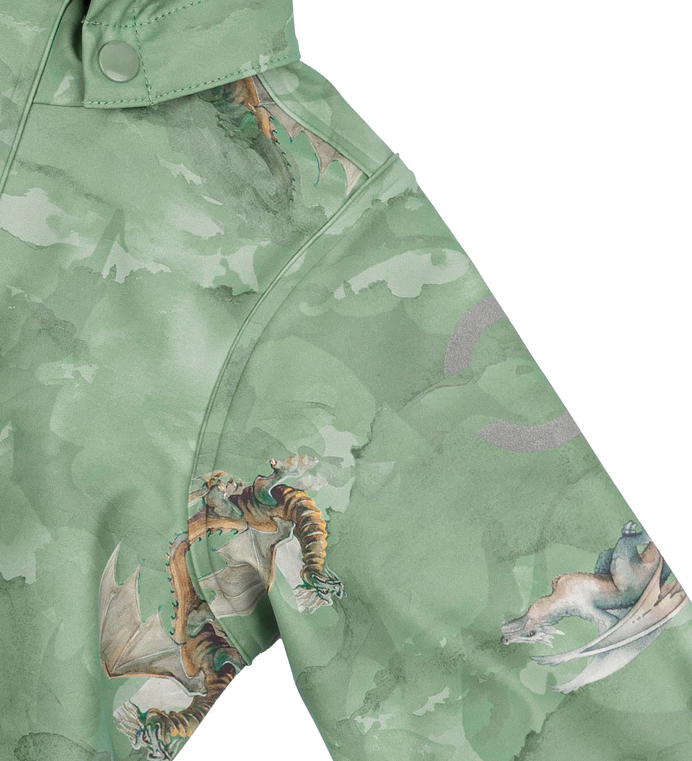 Mikk-Line Regntøj - PU - Recycled - Green Bay m. Drager