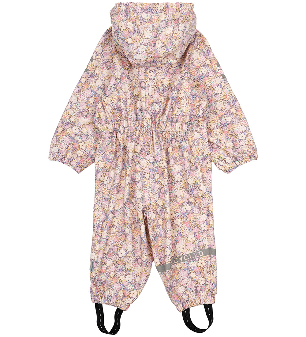 Mikk-Line Regndragt - PU - Recycled - Rose Dawn m. Blomster