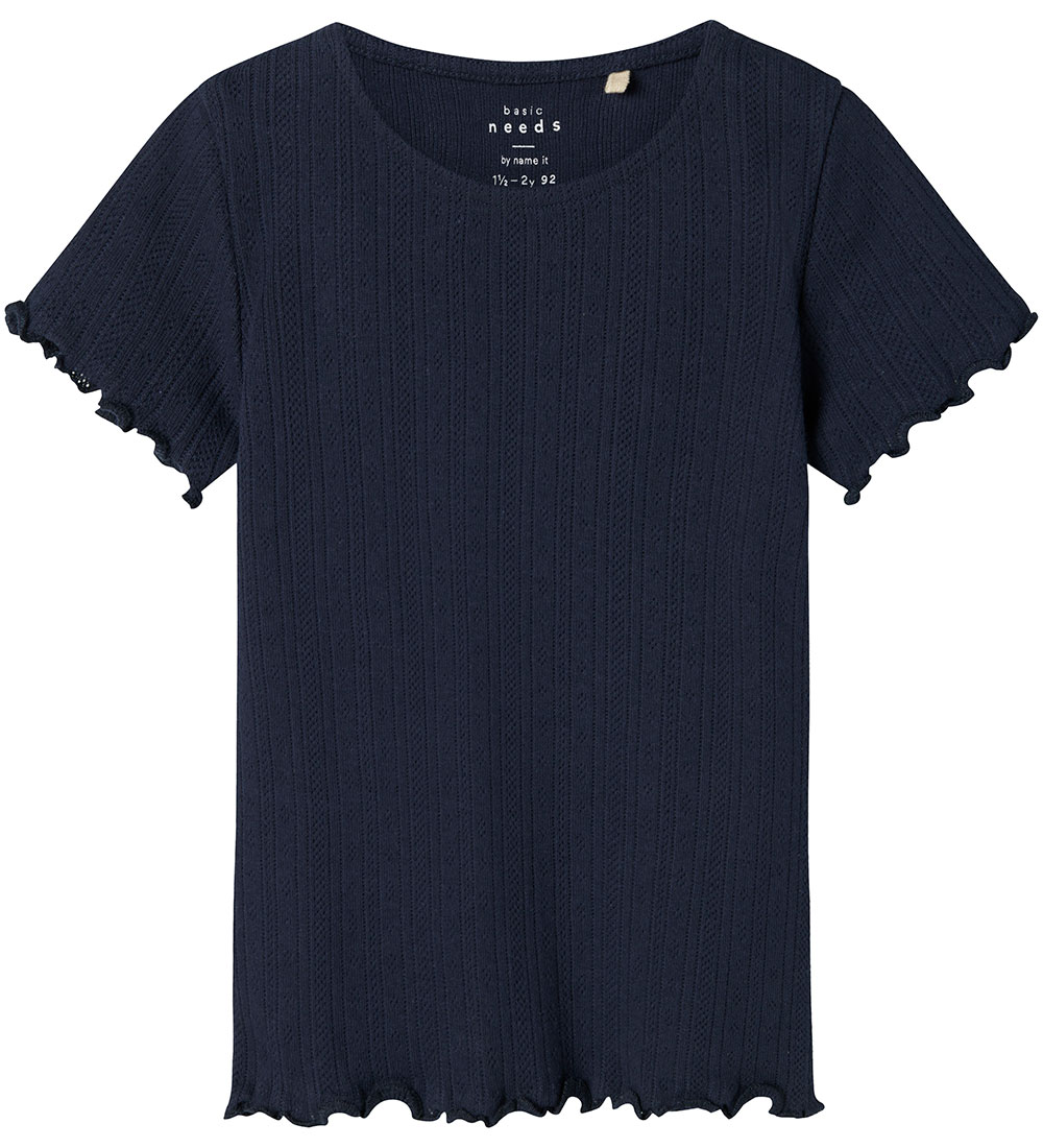 Name It T-shirt - NmfVilke - Navy Blazer m. Hulmønster