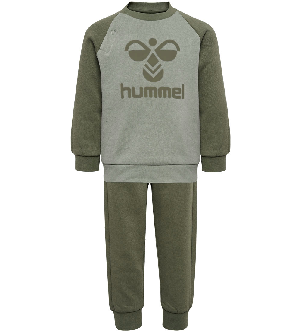 Hummel Sæt - hmlHumming Crewsuit - Olivine