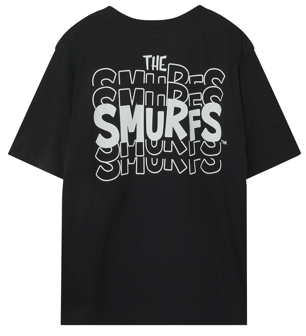 LMTD T-shirt - NlnFordy Smurfs - Sort