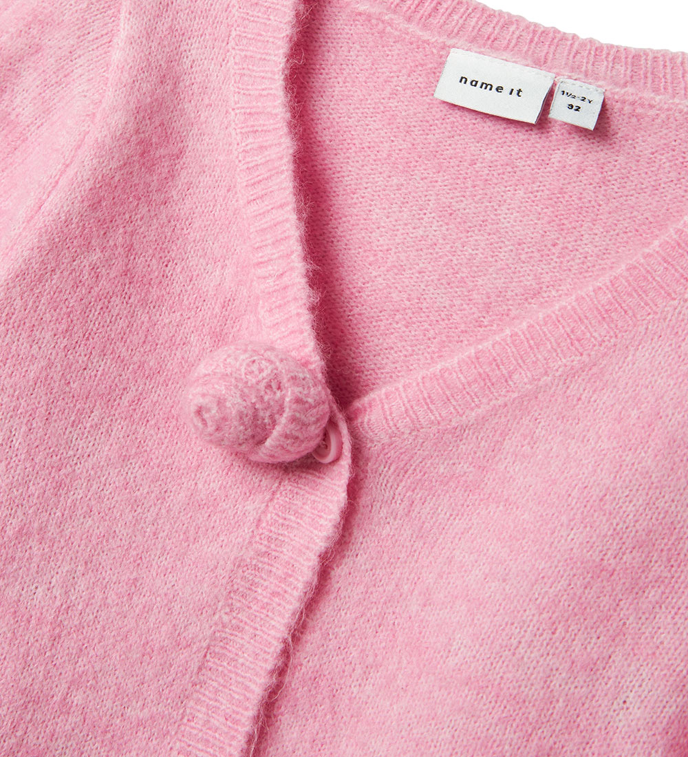 Name It Cardigan - Strik - NmfDarine Short - Pink Frosting