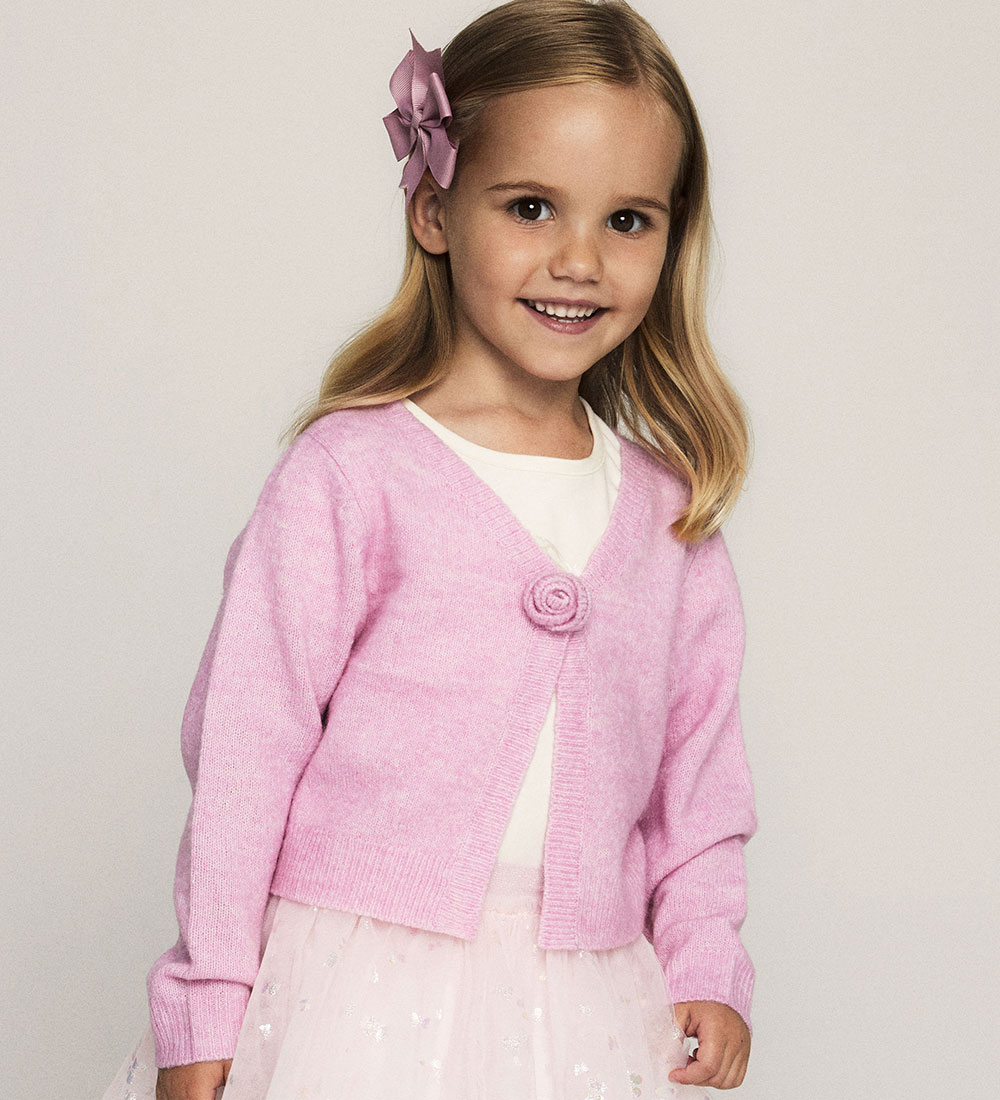 Name It Cardigan - Strik - NmfDarine Short - Pink Frosting