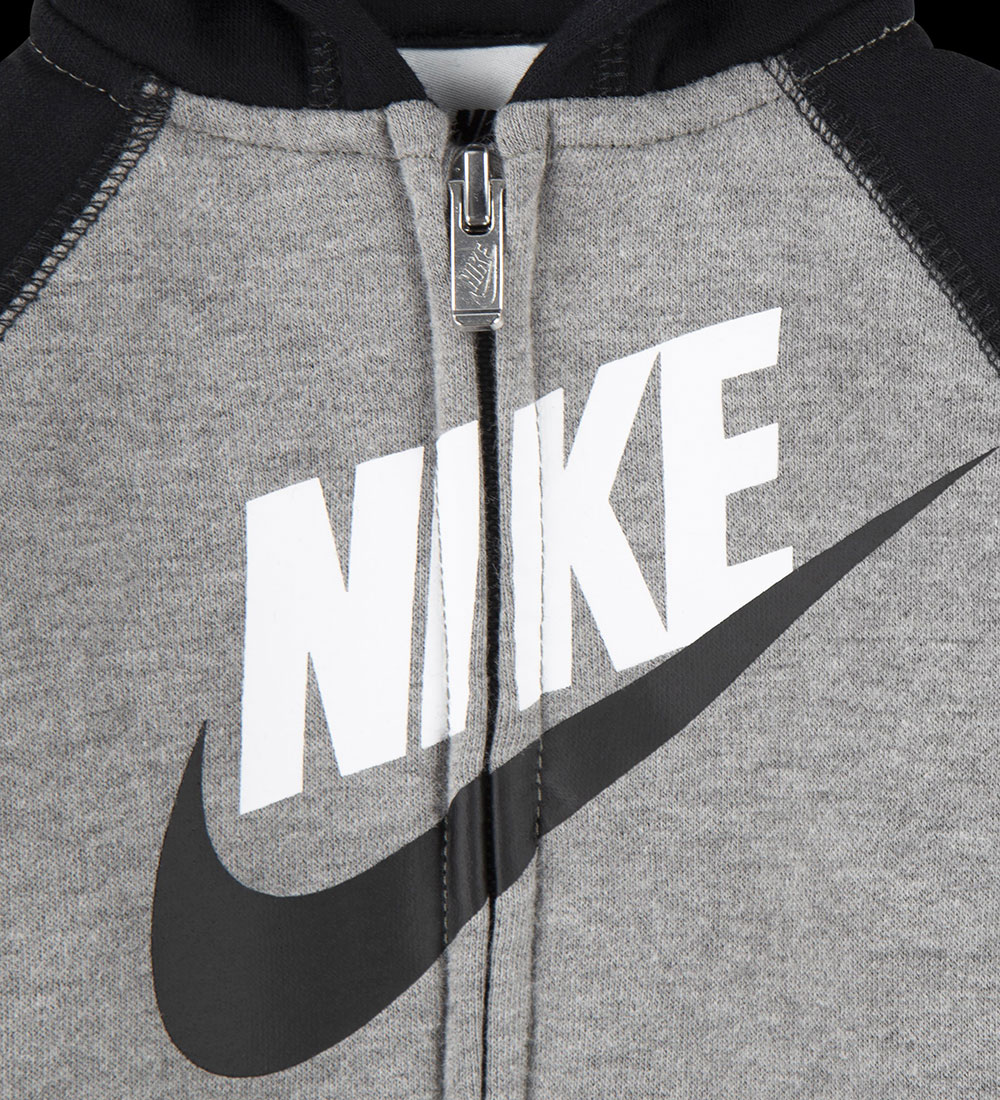 Nike Sæt - Cardigan/Sweatpants/T-shirt - Carbon Heather