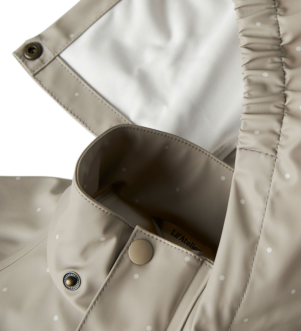 Lil' Atelier Regntøj m. Seler - NmmLaDry10 - Mourning Dove m. Pr