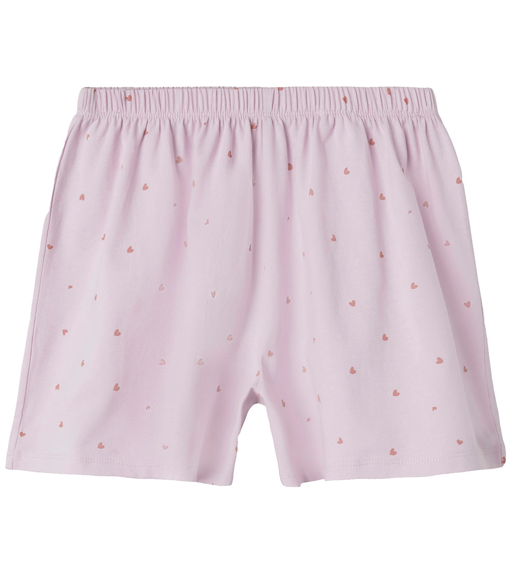 Name It Nattøj - 2-Delt - NkfNightset - Winsome Orchid m. Hjerte