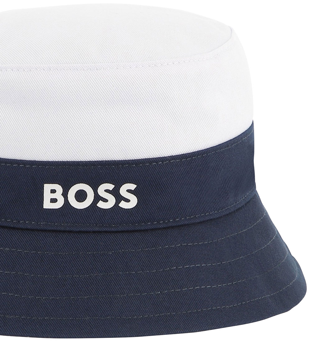 BOSS Bøllehat - Vendbar - Persian Blue/Hvid/Navy