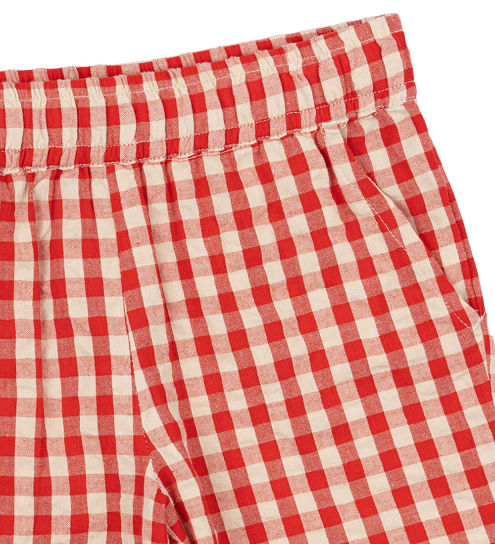The New Siblings Bukser - TnstNelly Loose - Poppy Red Check